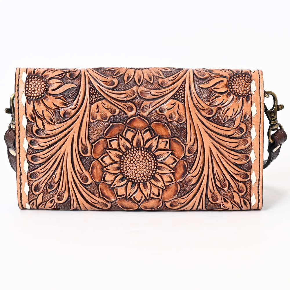 American Darling Clutch Hand Tooled Genuine Leather Western Women Bag Handbag Purse | Purses for Cute