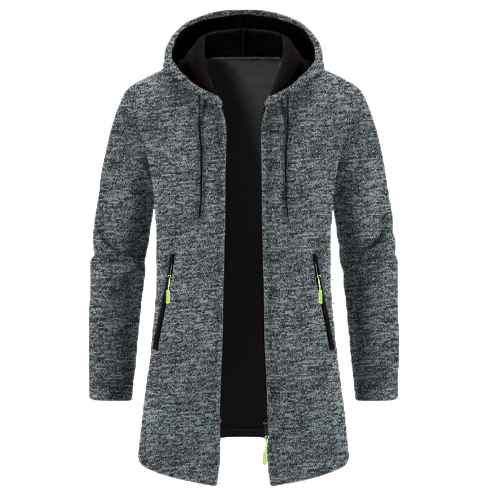 SRZYMJ Herren Strickjacke Cardigan, Sweatjacke Herren Ohne Kapuze Klassisch Sportjacke Leichte Jacke Stehkragen Fleecejacke Strickjacke mit Taschen Freizeitjacke Trainingsjacke Wintermantel