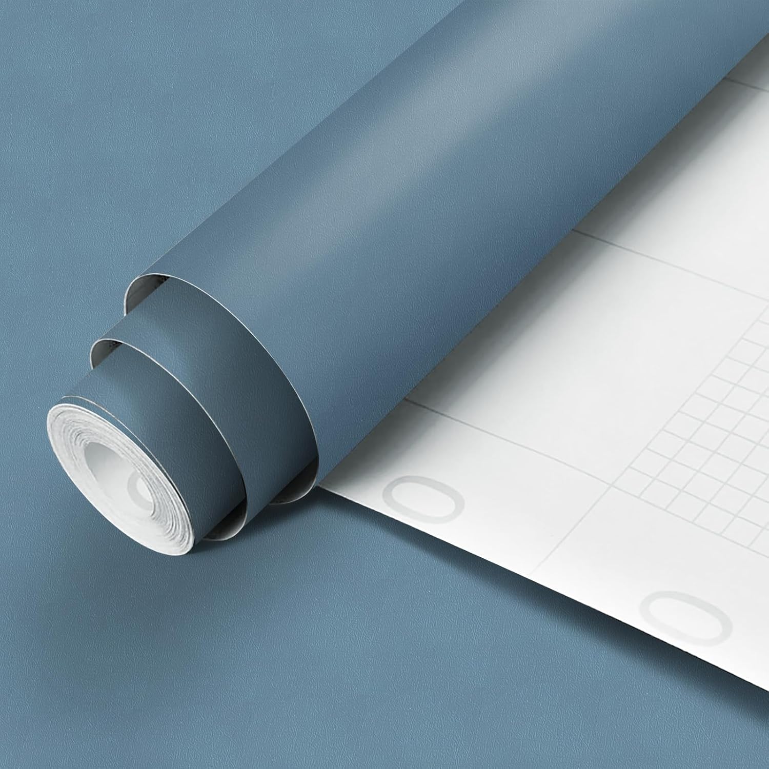 Nukofal Blue Contact Paper Blue Peel and Stick Wallpaper 17.7inch x 118.1inch Blue Wallpaper