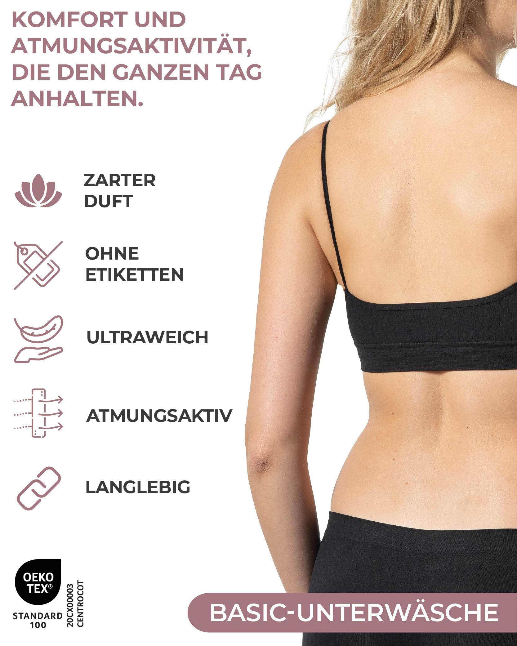 Risalti Biustonosz Na WąSkich RamiąCzkach Z 3 Fiszbinami - Braletka Damska Z Mikrofibry, Biustonosz Damski, Biustonosz Elastyczny Damski, Bielizna Damska, Bezszwowe - Made In Italy