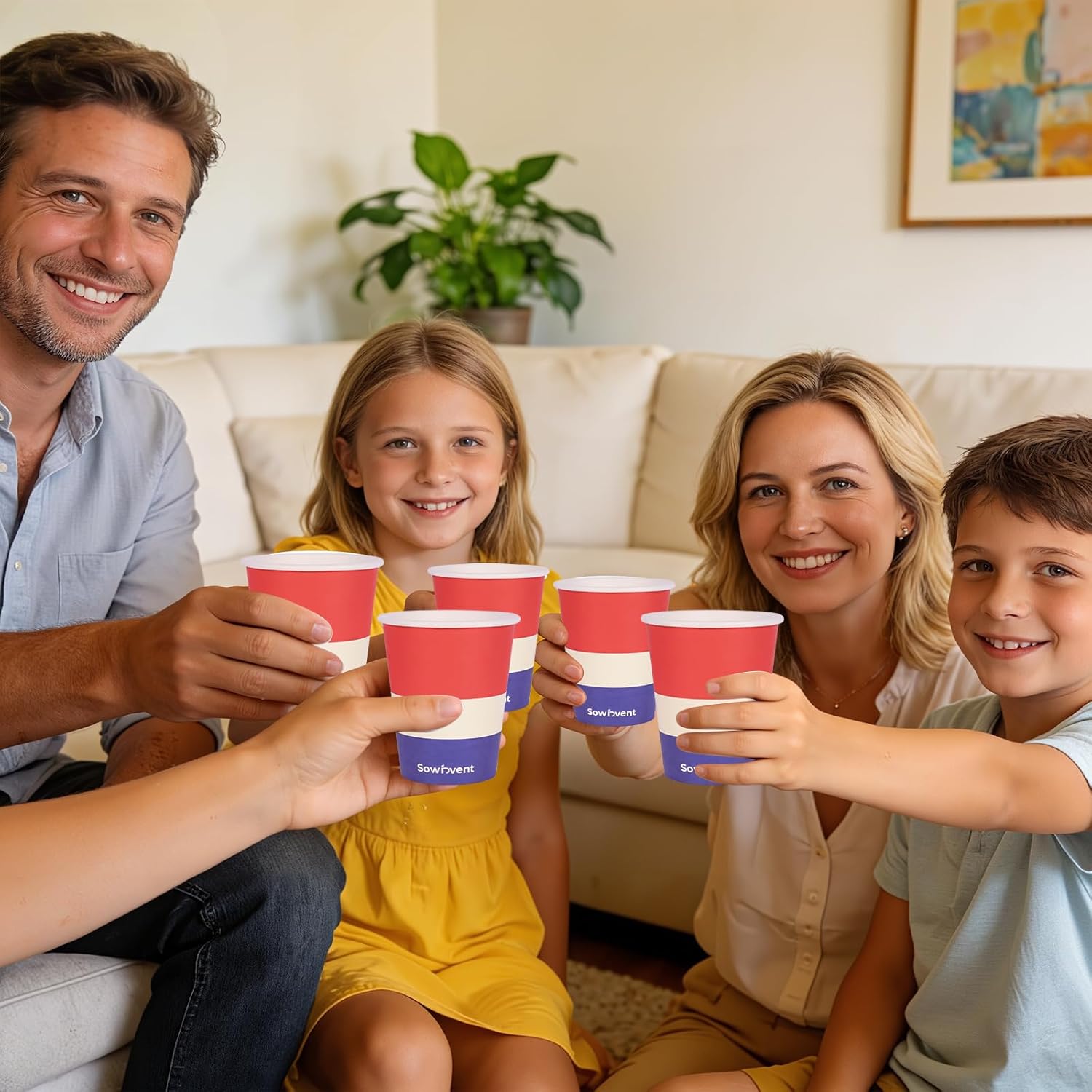 8 oz 200 Count Paper Coffee Cups, Orange Disposable Drinking Cups for Hot or Cold Beverage and Cocoa Iced Water for Picnic, Office, Business - Image 5