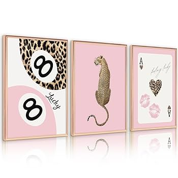 Amazon.com: Lhoiplme Cheetah Trendy Wall Art Preppy Leopard