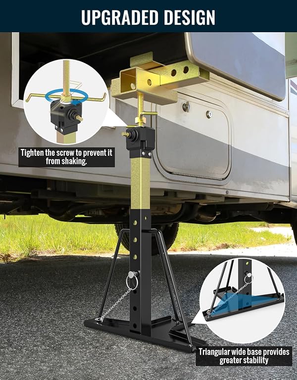 New Upgraded Triple Multi-Purpose RV Slide Out Support Jack & RV Trailer Stabilizer Jack & Hitch Mount Stabilizer [Allow Drill], 19.68" to 39.44" Adjustable, Supports Up to 5,000 lbs (1 Pcs) by SUNSHINE FARMRE - Image 6