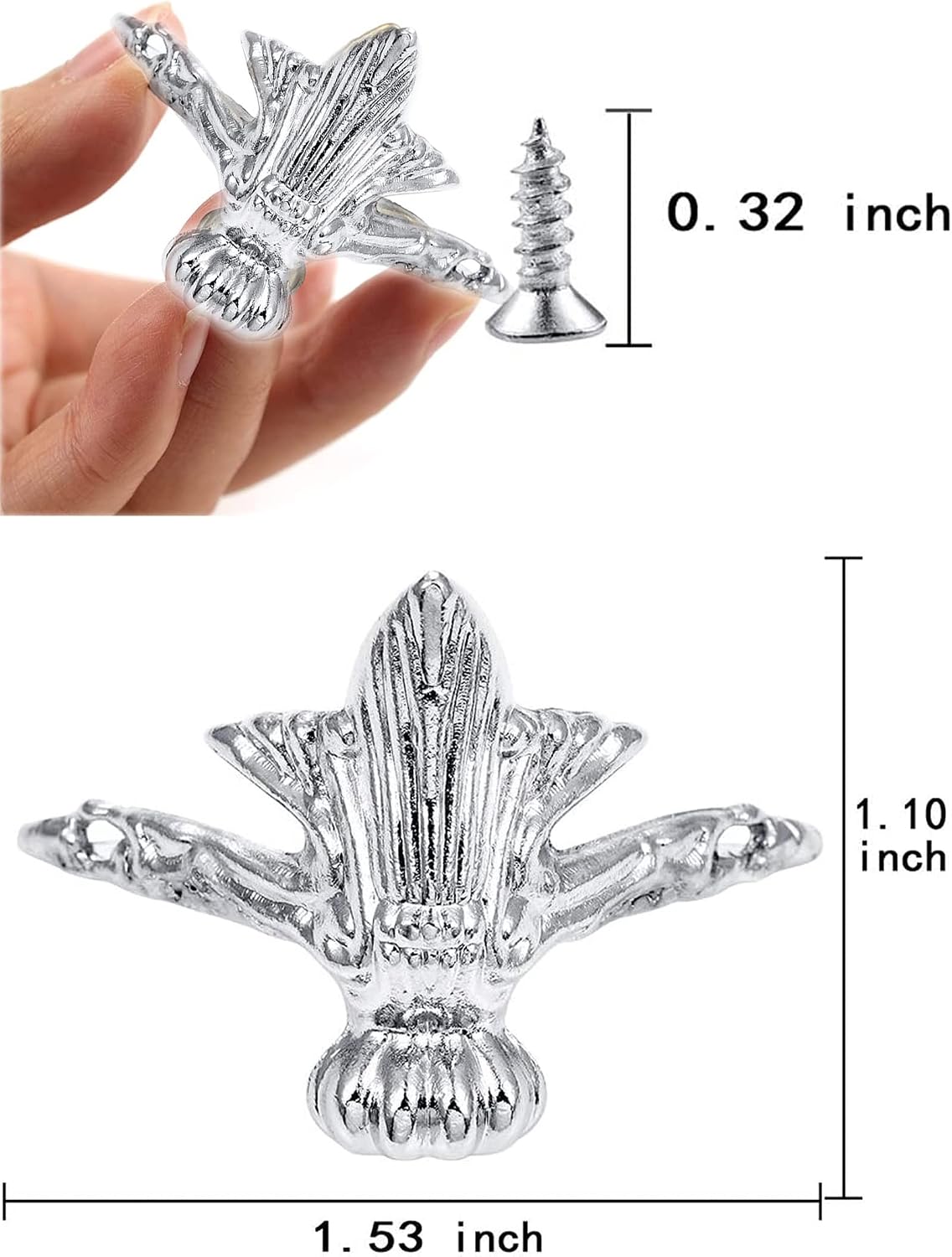 24 PCS Jewelry Box Legs Feet Hardware for Vintage Tiny Wooden Craft Boxes image 5