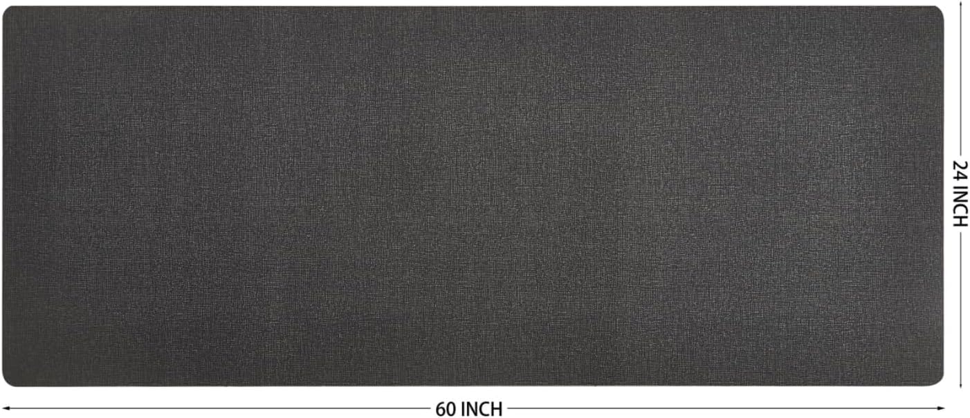 Kitchen Runner Rug 24x60 Inch, Non-Slip Low Pile Carpet, Rug Runner Floor Mat,Long Rugs for Kitchen, Hallway, Entryway, Bedroom,Bathroom (Charcoal, 24"X60")