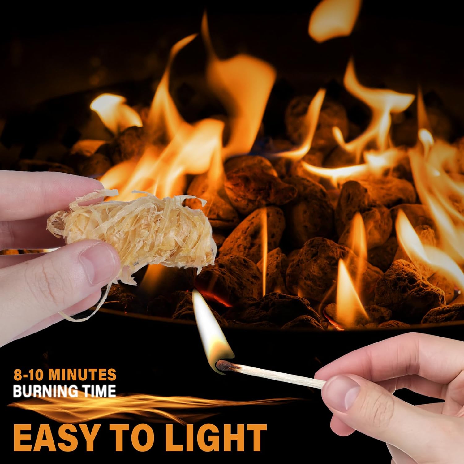 (20PC) Fire Starter, Natural Charcoal Starters and 5.5 inch Smokeless Firepit Outdoor for Indoor Fireplace, BBQ, Campfire, Wood Stove, Chimney