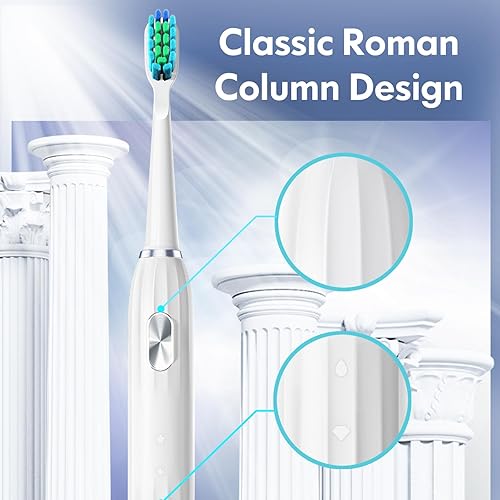 Vista 15 de Cepillo de dientes eléctrico para niños, cepillo de dientes sónico recargable, cepillo de dientes ultrasónico con temporizador, 8 cabezales