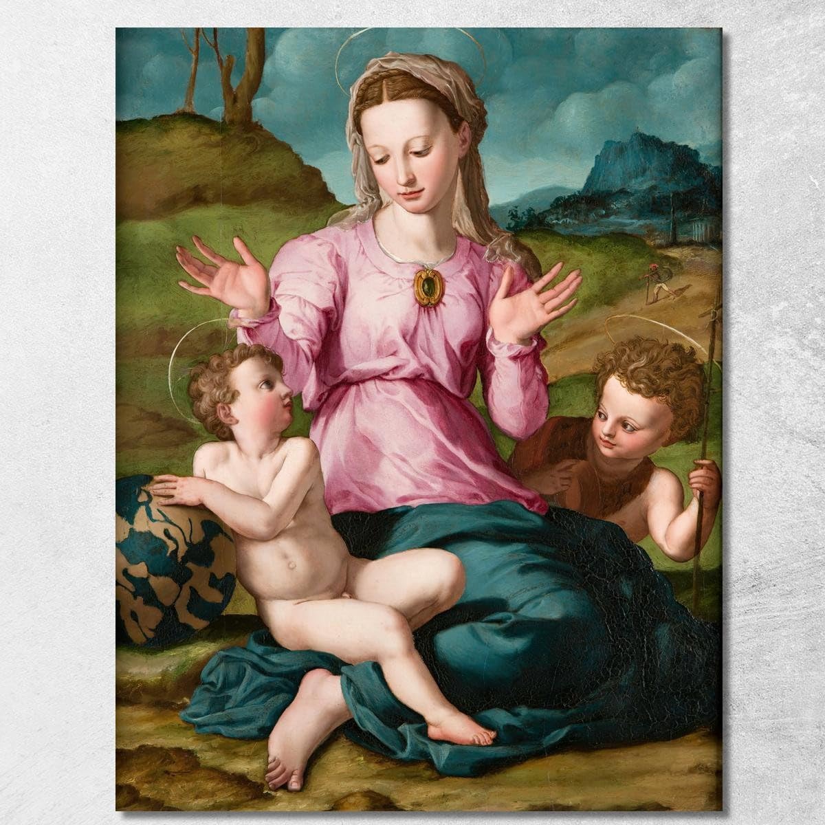 Madonna et l enfant Agnolo Bronzino | Grand tableau encadré prêt à accrocher