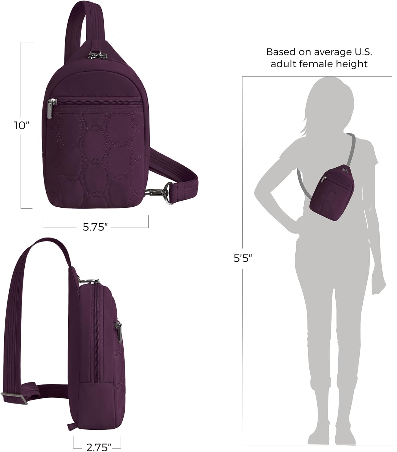 Travelon Anti-Theft Runways Small Sling - Image 5