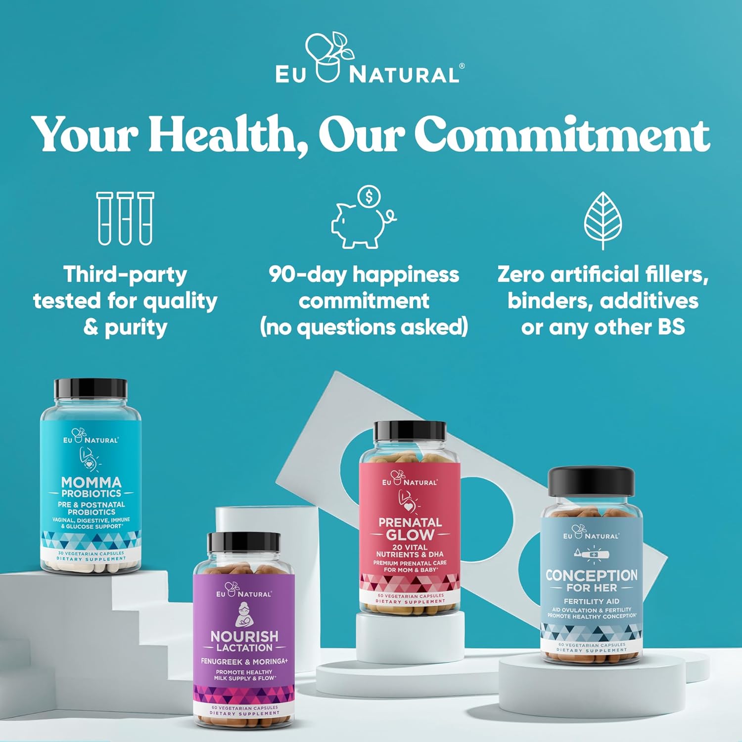 Momma Prenatal Probiotics Mom & Baby – Gut and Digestive Postpartum, Nursing, Morning Sickness Pregnancy Relief – 18 Clinically Proven Strains, 14 Billion CFU, Prebiotic – 30 Mini Vegan Capsules - Image 8