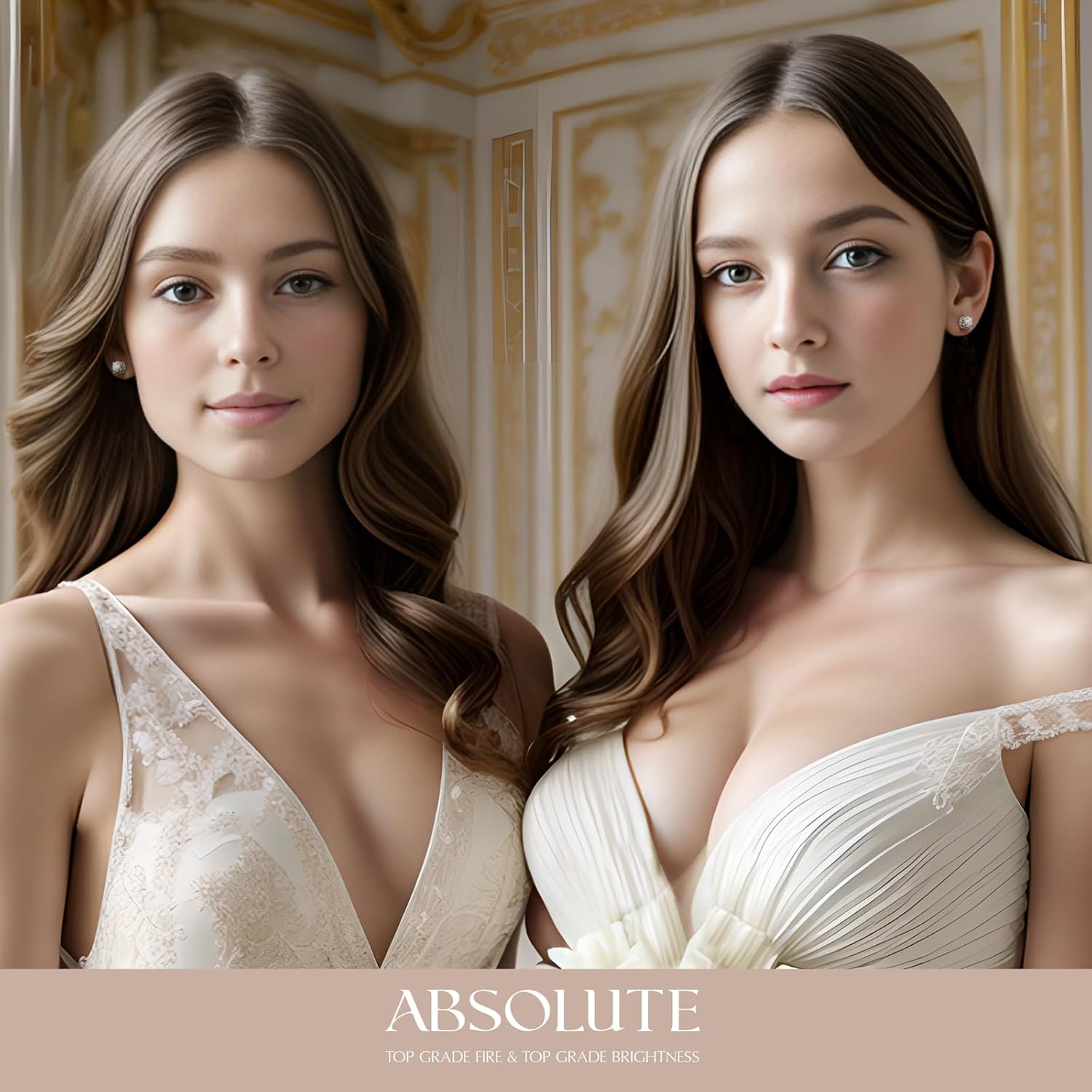 ABSOLUTE Moissanite Earrings Studs for Womens 2 Carat S925 Sterling Silver Stud Ear... - Image 5