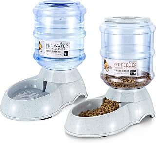 Flexzion Automatic Pet Feeder & Waterer Set of 2 Pack, Self Feeding Replenish Dog Cat Bowls, Gravity Food & Water Storage Price In India