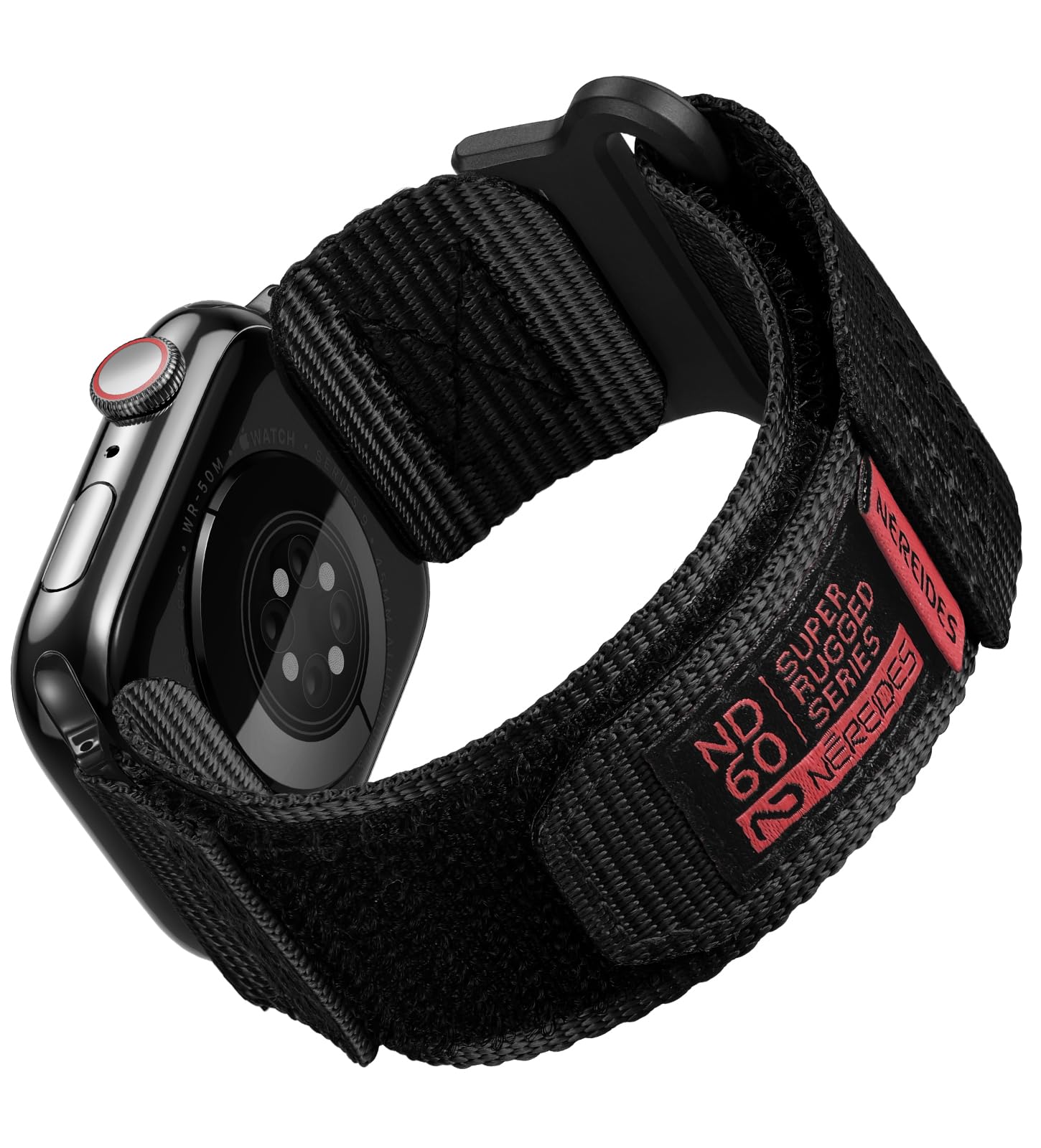 Photo 1 of Nereides Rugged Nylon Watch Band for Apple Watch Ultra/Series (XL, Black)