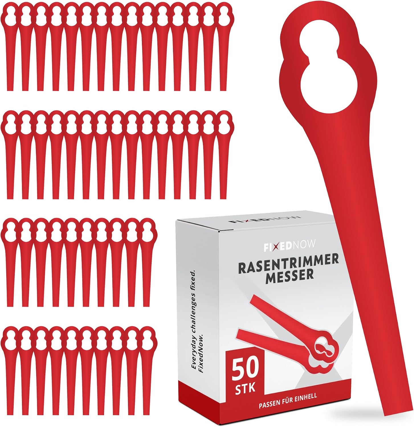 50 x Replacement Blades Compatible with Einhell Grass Trimmer Plastic Blade Replacement Parts Suitable for Einhell GE GC BG RG Models and More