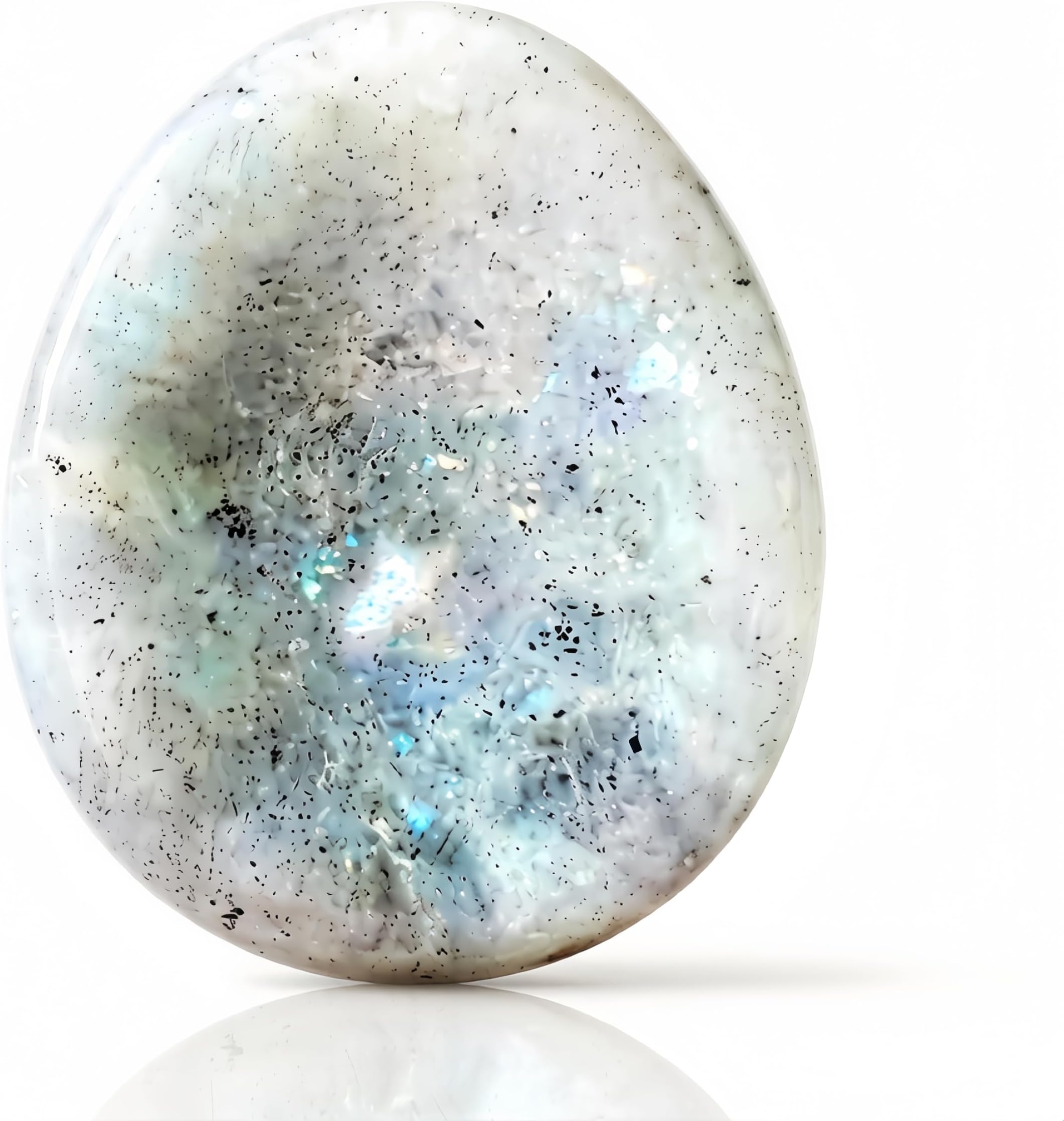 Natural Moonstone Water Drop Chakra Thumb Worry Stone,Stress Relax Healing Reiki Crystal Pocket Palm Stones
