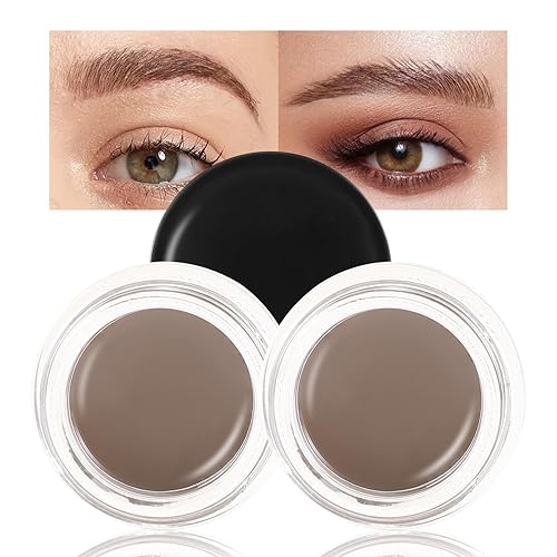 Vista 30 de Boobeen Crema de pomada para cejas, gel impermeable de pomada de cejas de alta pigmentación de larga duración para maquillaje natural de cejas, gris