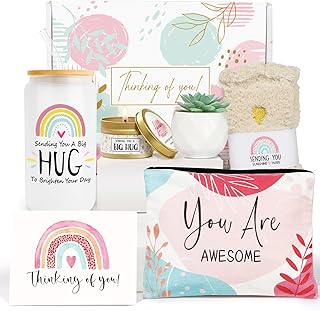 Get Well Soon Gift Baskets for Women, Feel Better Gifts for Women, Get Well Gifts for Woman After Surgery, Sending Hug, Thinking of You, Encouragement Cheer up Gift for Her, Sick Friend