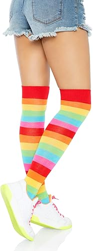 Miniatura 4 de Leg Avenue Women's Rainbow Pride Festival Thigh Highs Socks