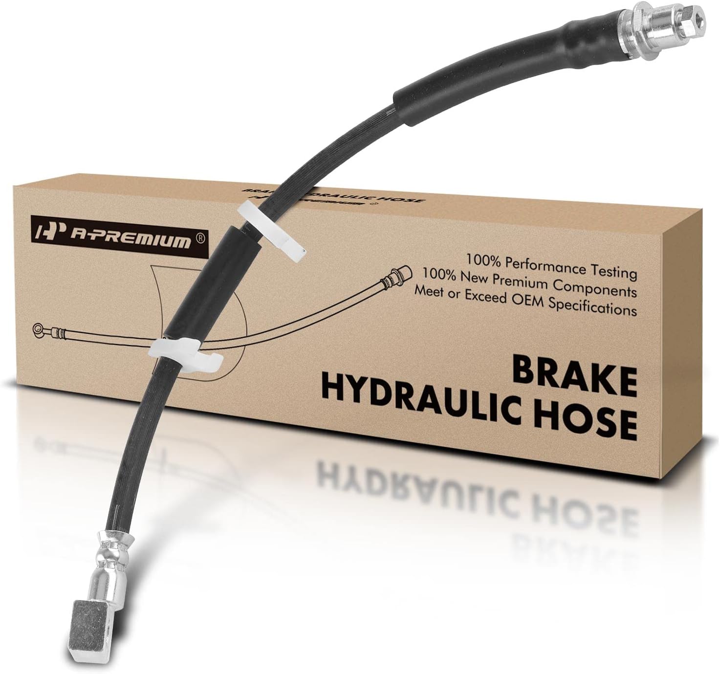 A-Premium Front Driver Brake Hydraulic Hose Compatible with Select Jeep and Dodge Models - Liberty 2008-2012, Nitro 2007-2011 - Replace# 52109851AD, 52125333AB