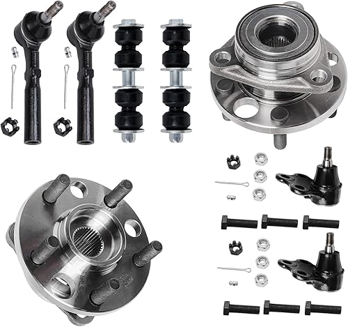 Miniatura 298 de Detroit Axle - Kit de cubos de rodamiento de rueda delantera de 6 piezas para Dodge Dart 2013-2016, Chrysler 200 2015-2017, 2 cojinetes de rueda
