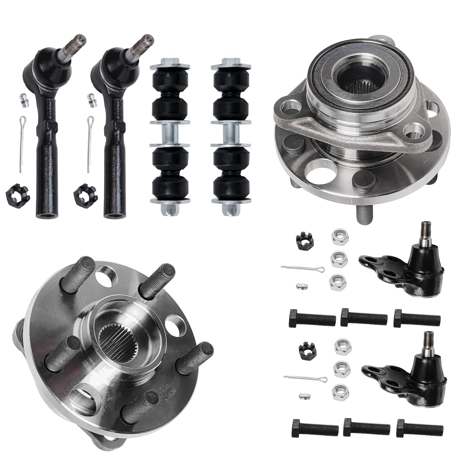 Detroit Axle - Front Wheel Bearing Hubs Kit for 1997-2005 Chevy Cavalier