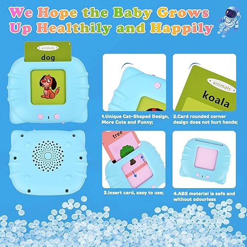 Miniatura 7 de SUMHEN 192PCS Learning Education Toys, Electronic Talking Flash Cards for Kids 2-7 Year Old Boys Girls , Perschool Learning Interactive Toy with 384