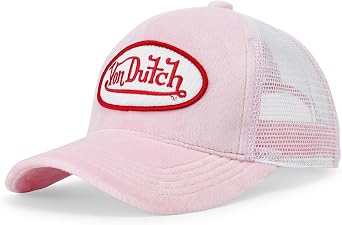 Von Dutch Kids Velvet Trucker Hat | Adjustable Mesh Snapback with Logo Patch & Soft Velvet Front | Patch & Soft Velvet Front | One Size Fits Most Kids