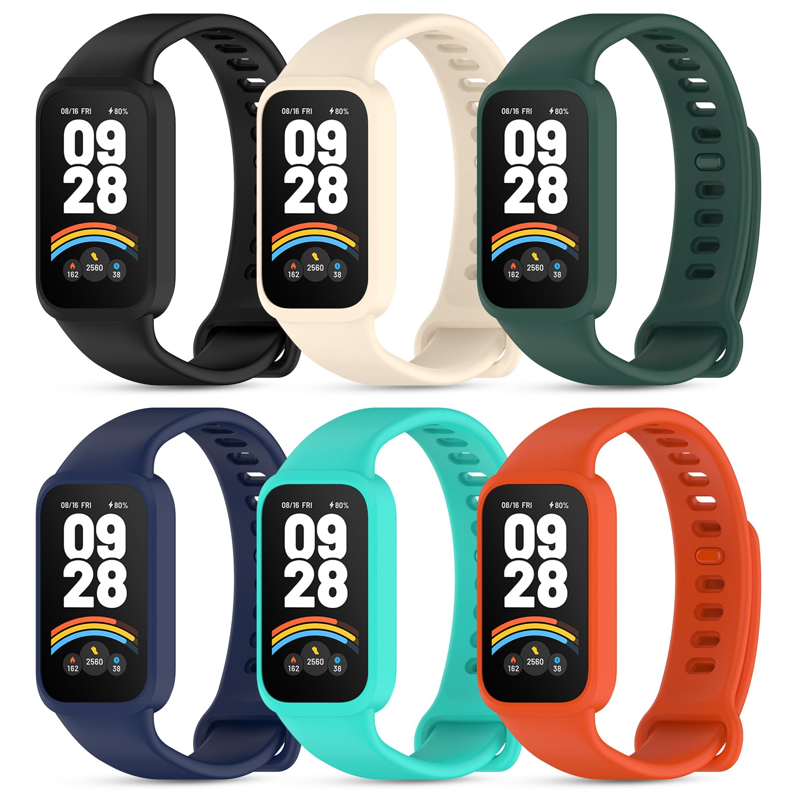 Bracelet En Nylon Réglable Pour Xiaomi Smart Band 9 Active / Redmi Band 3 - Confortable, Lavable, Plusieurs Couleurs