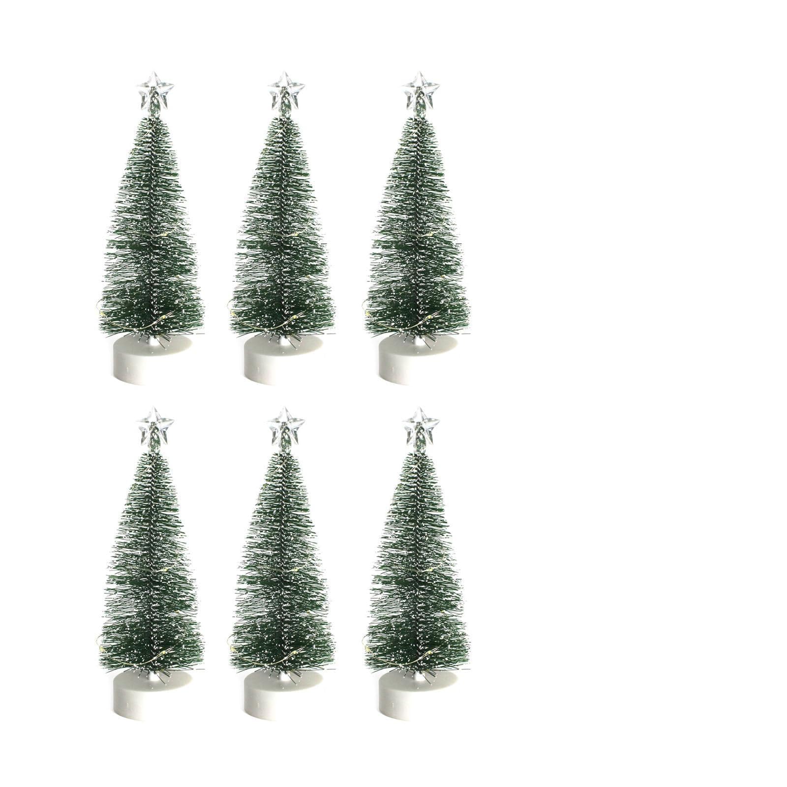 Tsophreniq 6pcs Set of Innovative LED Christmas Trees Creative LED Christmas Trees for Stylish and Festival Seasonal Decors Creative Tree