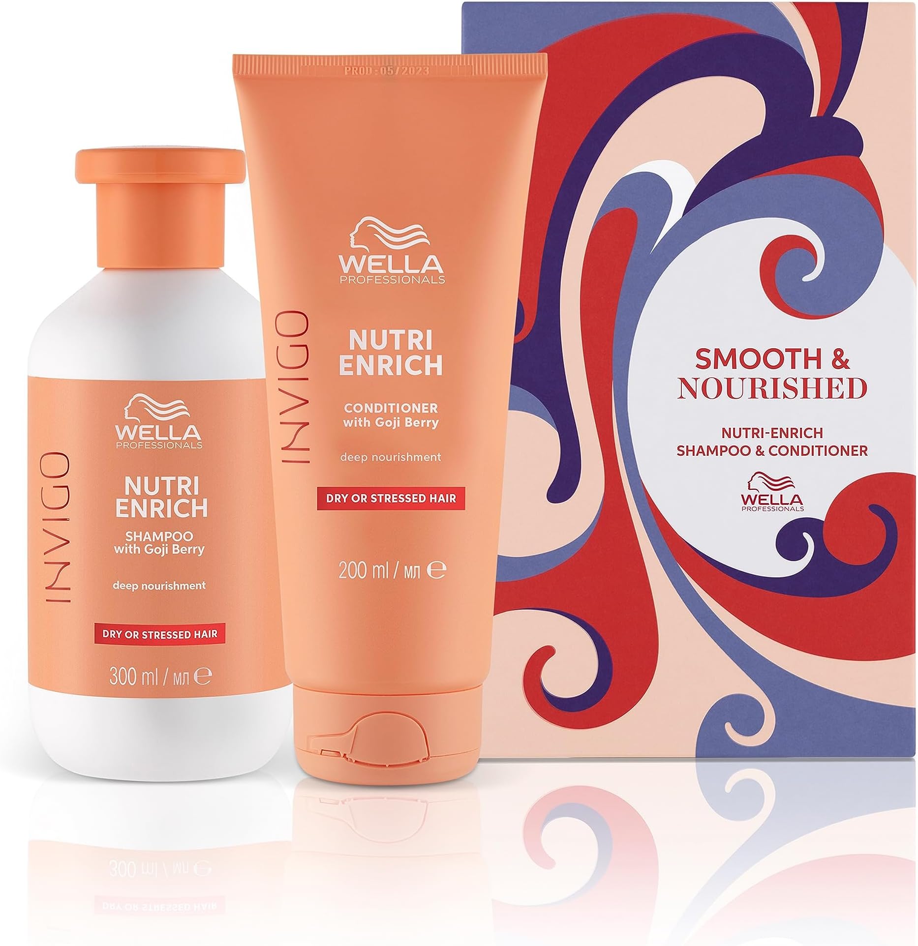 Wella Professionals Invigo Nutri-Enrich Smooth & Nourished Hair Gift Set, Nutri-Enrich Shampoo 300ml & Nutri-Enrich Condtioner 200 ml