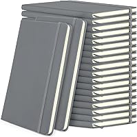 Vista 13 de Honoson 20 Pack Lined Journal Notebooks A5 Hardcover Executive Notebook 5.5" x 8.3" PU Leather Wide Ruled Journals Bulk with Elastic Band for Home