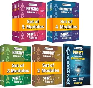 PW Lakshya For NEET Class 12 Physics, Chemistry, Botany & Zoology Modules and Questions Booklet with Solutions Combo Set o Price In India