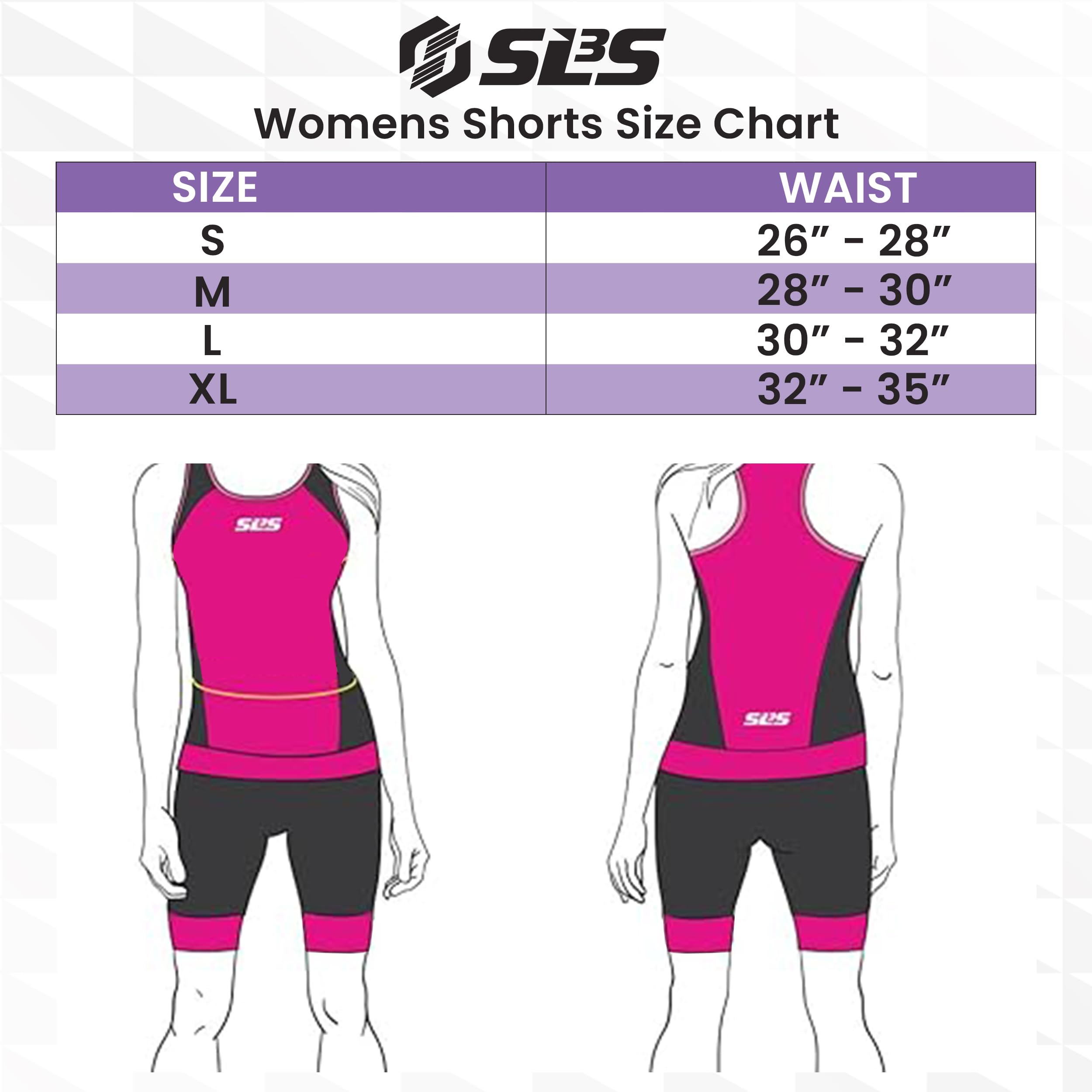 SLS3 Damskie szorty Triathlon FX Tri Bike | 15 cm krótkie jednolite | super wygodne z miękkim kozaminem | zaprojektowane przez sportowców