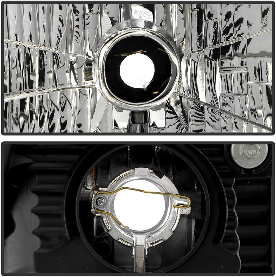 KEEKPO - For 2009 2010 2011 2012 2013 2014 Honda Fit Black Housing Headlights Headlamps Assembly Replacement Left+Right