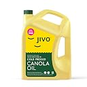 JIVO Cold Pressed Canola Oil 5 Litre | Contains MUFA | Fortified with Vitamins A & D | Cholesterol-Free Oil | Versatile Edible Oil | Ideal for Roasting, Frying, Baking & a Variety of Cuisines gallery image