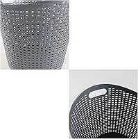 Vista 3 de Gainhope - Paquete de 6 cestas de almacenamiento grandes de plástico de 30 L, cesta de lavandería con asas recortadas, cesta de plástico