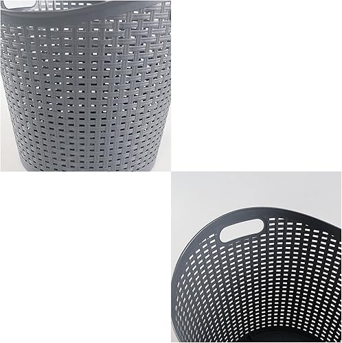 Miniatura 3 de Gainhope - Paquete de 6 cestas de almacenamiento grandes de plástico de 30 L, cesta de lavandería con asas recortadas, cesta de plástico para la