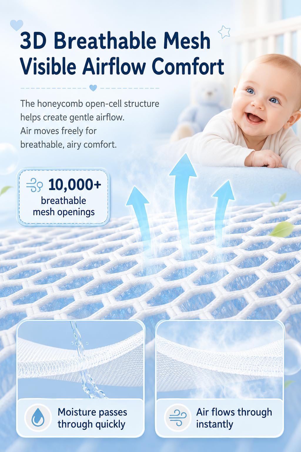 Cale Réglable pour Bébé, Oreiller Ultra-Doux Respirant de Maintien pour Lit avec Bande Ajustable, Motif Panda oTigre（Panda）
