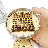 Vista 5 de Mini Chess Set with Metal Case, 3.7" Portable Travel Board Game for Adults & Kids, Unique Gift for Chess Lovers