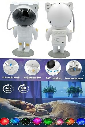 Star Projector Astronaut Light Operated Galaxy Milky Way Projection Night Light