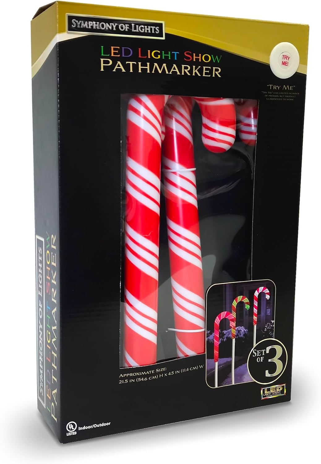 Brite Star Pathmarkers (Candy Cane, 3 Ct)