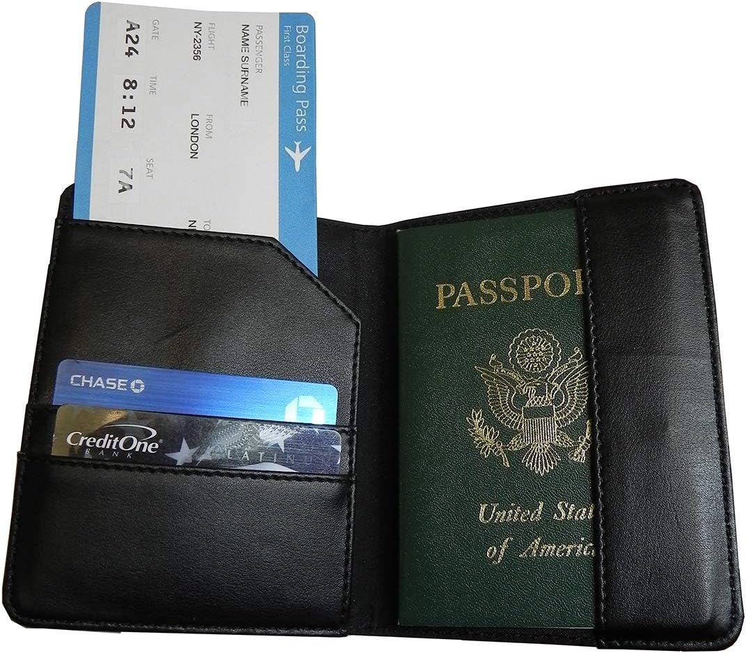 Denco NFL Chicago Bears Leather Passport Cover & ID Luggage Tag Set , Black, 5 x 6 : Clothing, Shoes & Jewelry