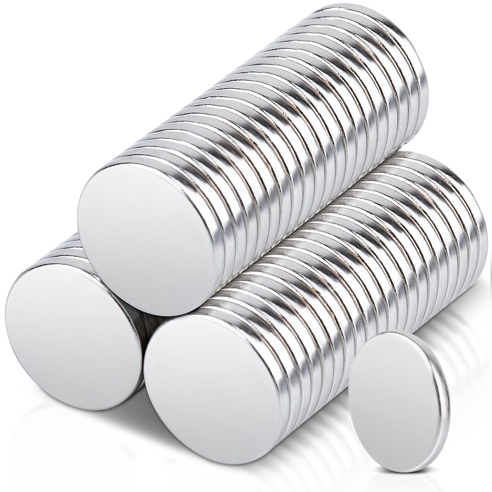 60 Pcs Neodymium Magnets, 12 x 1.5 mm Small Magnet Strong Rare Earth Magnets for Magnetic Boards, Round Strong Magnet for Refrigerator, Whiteboard, Office