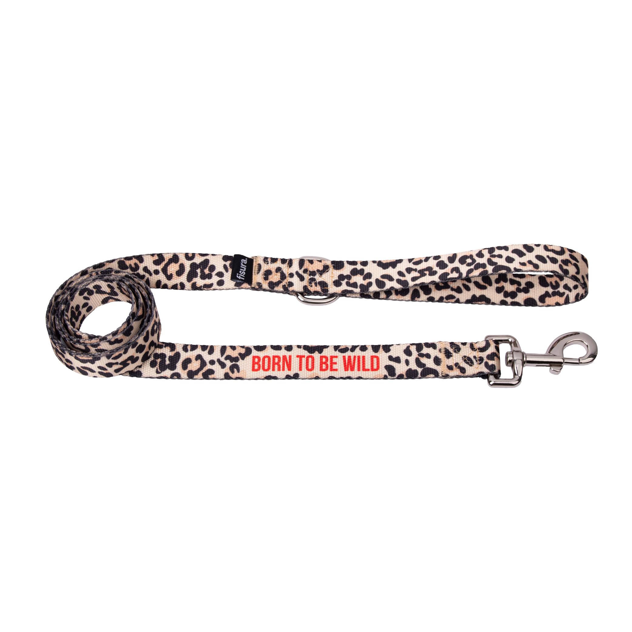 Fisura - Dog Lead “Born to Be Wild” – Adjustable Nylon Pet Lead for Small & Medium Dogs – Strong with Metal Clip & Soft Grip – 47" x 1"