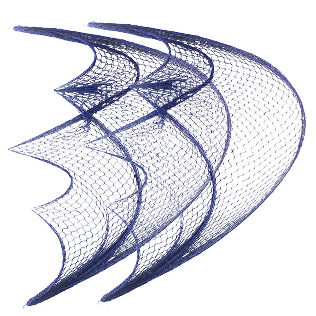 Filet de décoration murale bleu marine : lot de 2 filets suspendus thème mer pour salle de bain