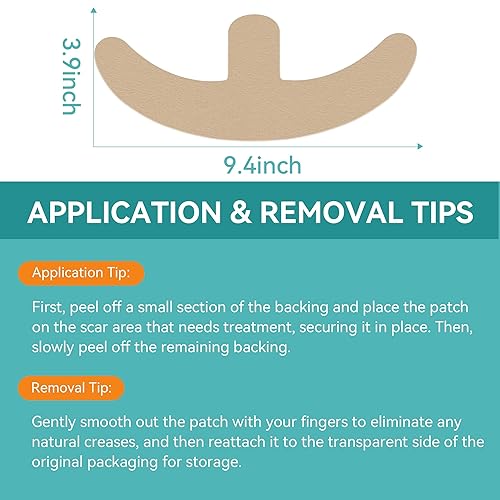 Miniatura 8 de Hojas de silicona para cicatrices de mama  6 parches en forma de anclaje  Silicona de grado médico, hipoalergénica y reutilizable para levantamiento