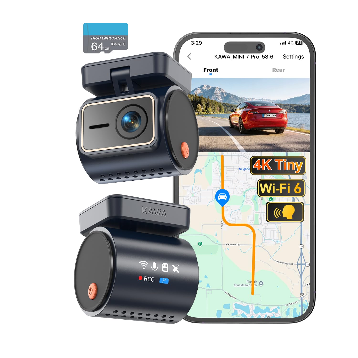 KAWA 4K Mini Dash Cam