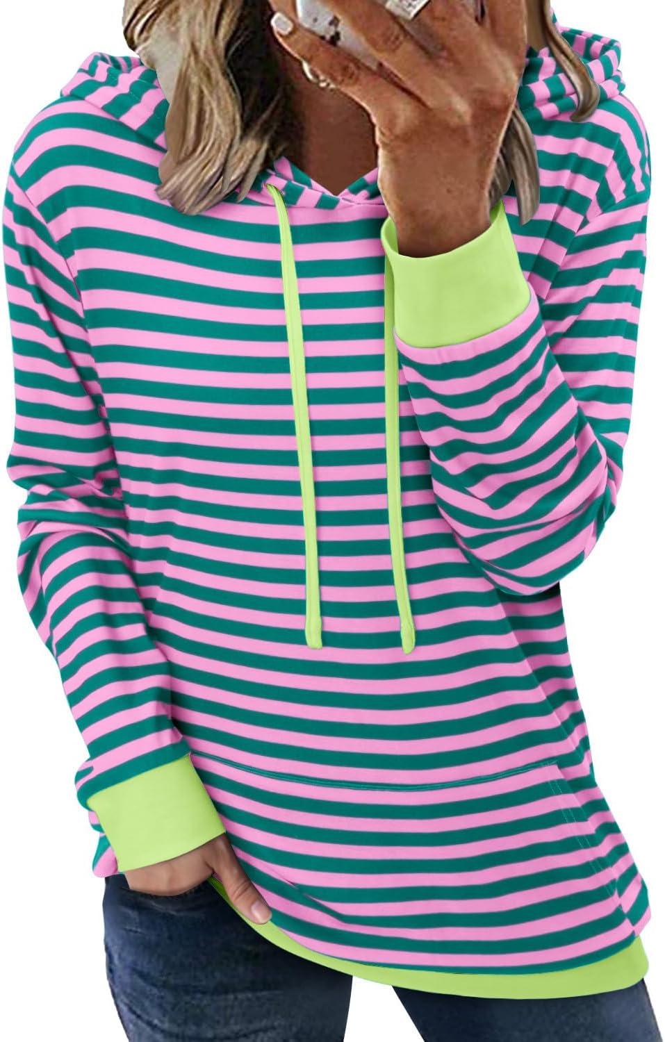 MODARANI Womens Pullover Hoodies Teen Girls Fashion Hooded Sweatshirt Womans Fall Tunic Top - Image 2