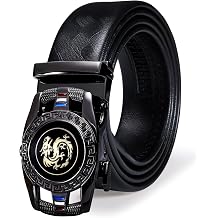 Designer Mens Belts Leather Ratchet 1 3/8" Adjustable Sliding Buckle Dress Belt Automatic Strap Golf Business
