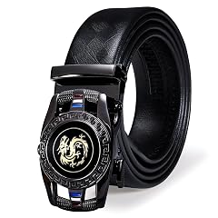 Barry Wang Designer Mens Belts Leather Ratchet 1 3 8 Adjustable Sliding Buckle Dress Belt Automatic Strap Golf